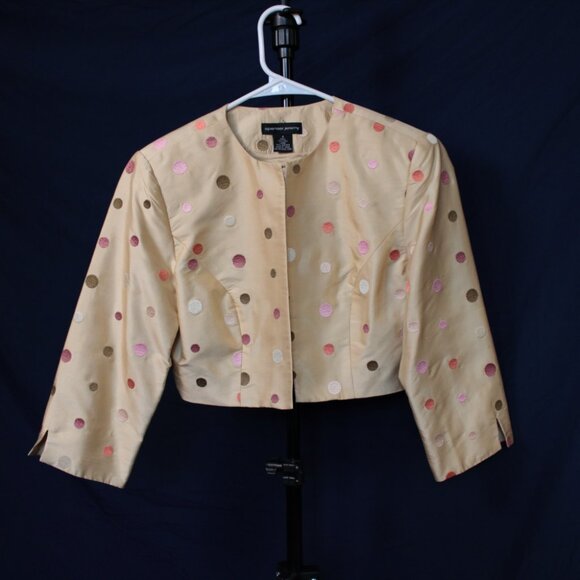 Spenser Jeremy Cropped Embroidered Polka Dot Bolero Size 4 *LAST CHANCE - Picture 6 of 9